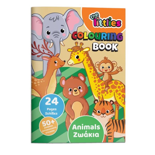 Spalvinimo knyga su lipdukais „Gyvūnai“
