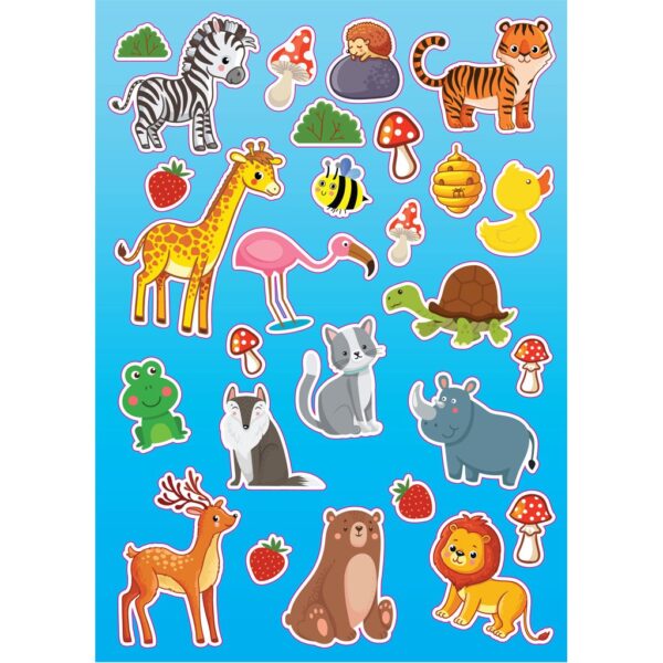 Spalvinimo knyga su lipdukais „Gyvūnai“